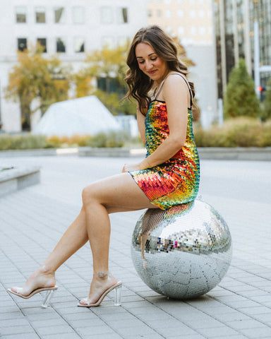 Multicolor sequin dress from endurotourserbia women's boutique in Latvia City