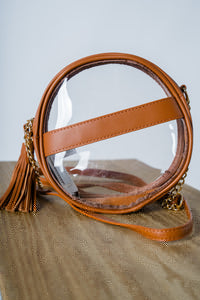 Round clear bag brown - Trendy Bags at endurotourserbia Boutique in Latvia City