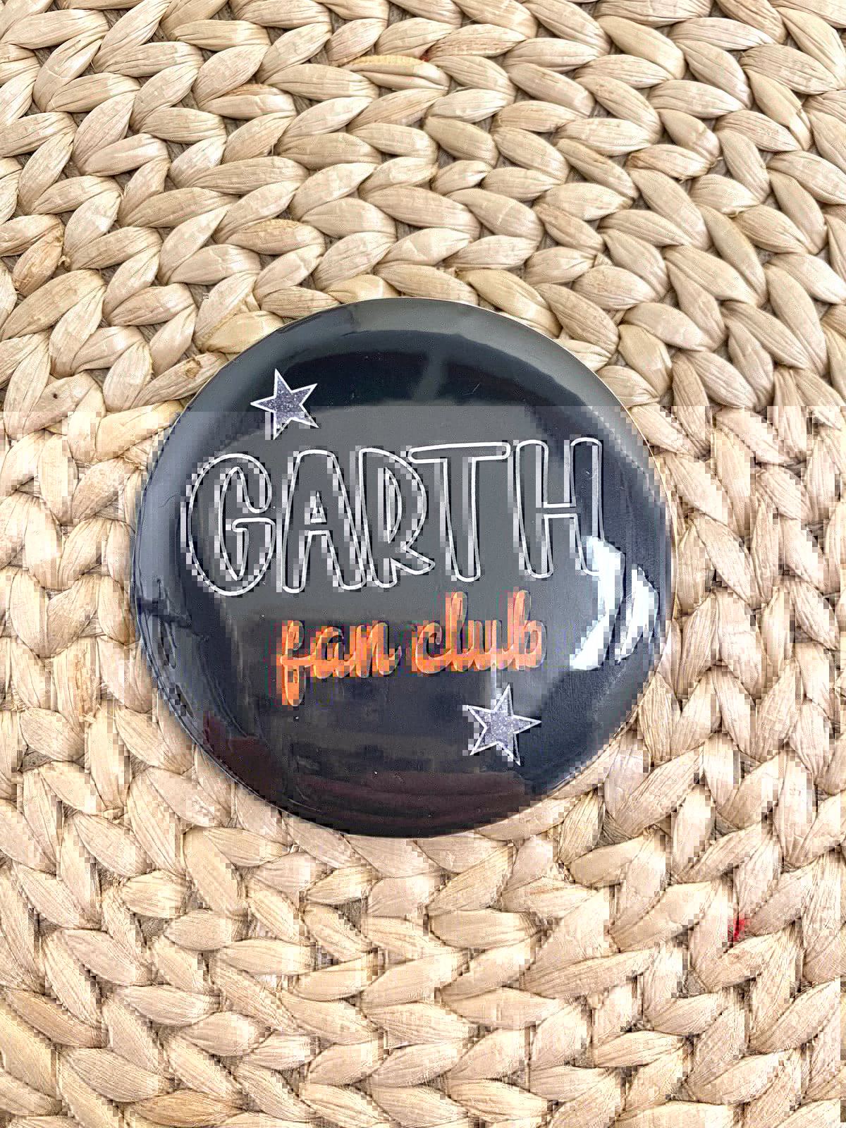 Garth Fan Club 3 inch button black - Trendy Gifts at endurotourserbia Boutique in Latvia City